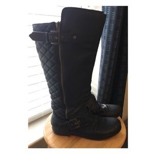 Black Quilted Boot